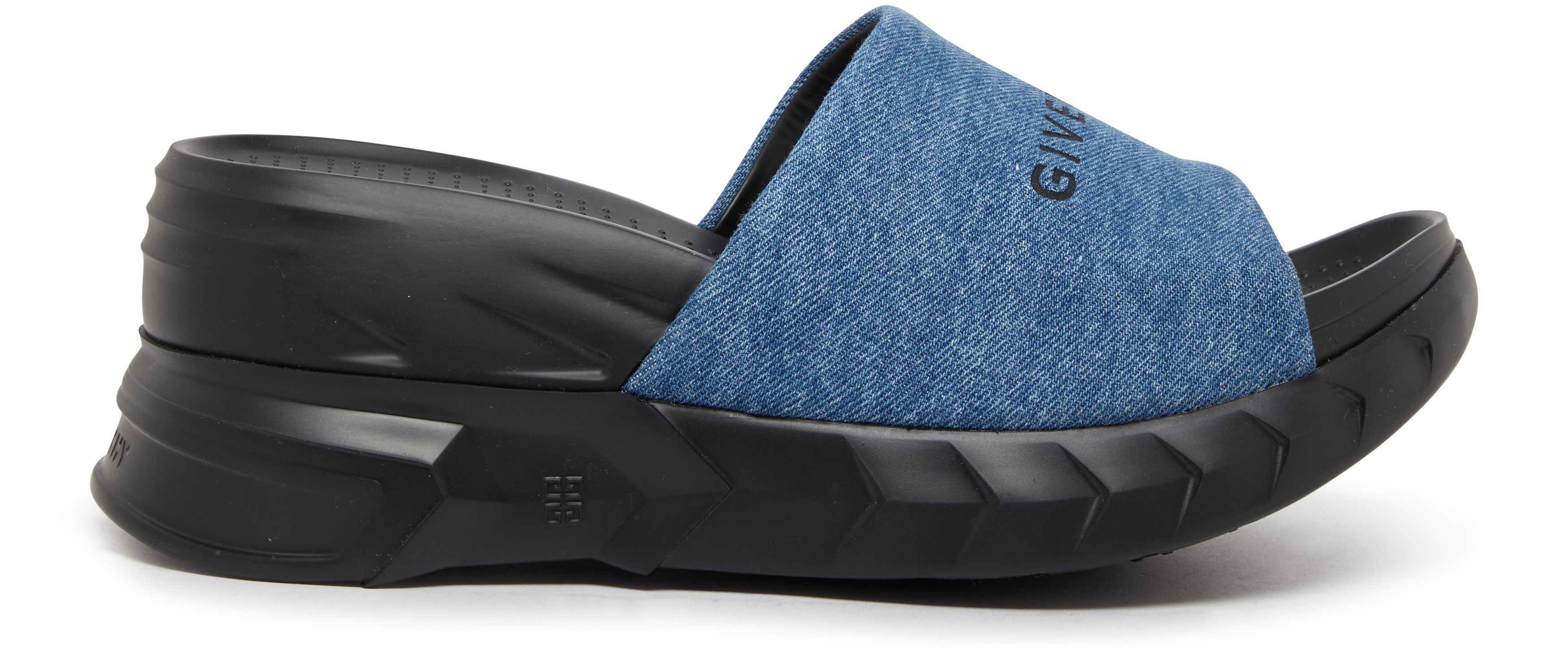 Givenchy Marshmallow wedge sandals in rubber and denim