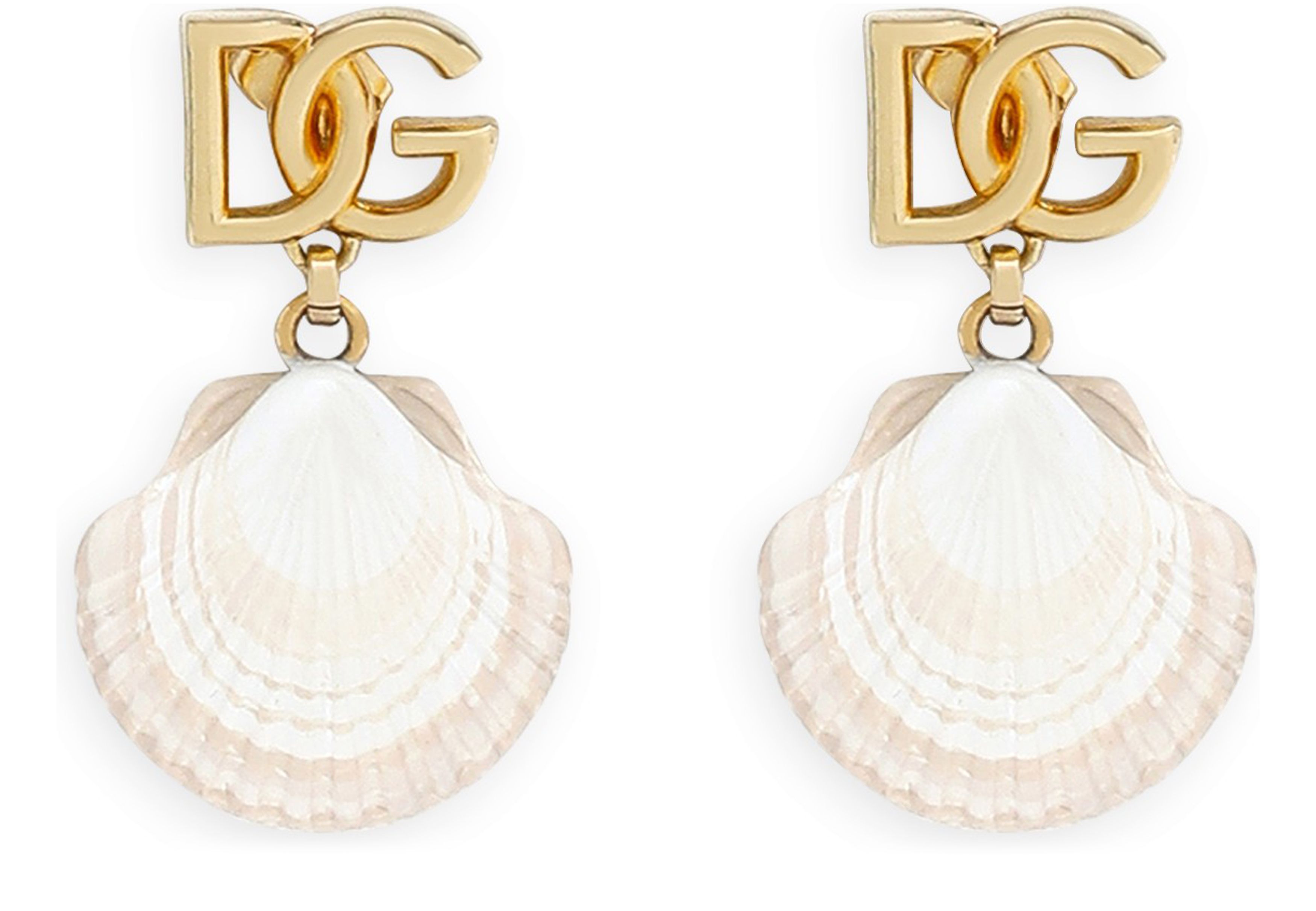 Dolce & Gabbana Earrings with DG logo and shell