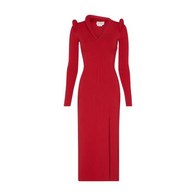 Alexander McQueen Midi dress v-neck