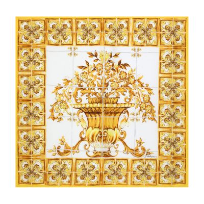 Dolce & Gabbana Majolica-print silk foulard (90x90)