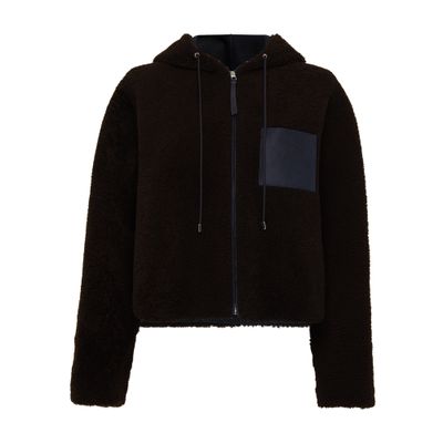 Loewe Shearling hooded jacket