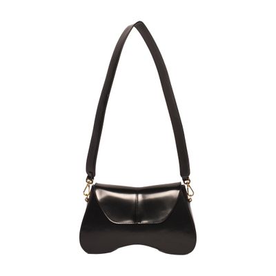 Elleme Space semi patent leather shoulder bag