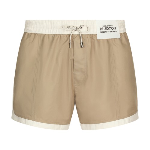 Dolce & Gabbana Short Swim Trunks with Contrast Edges