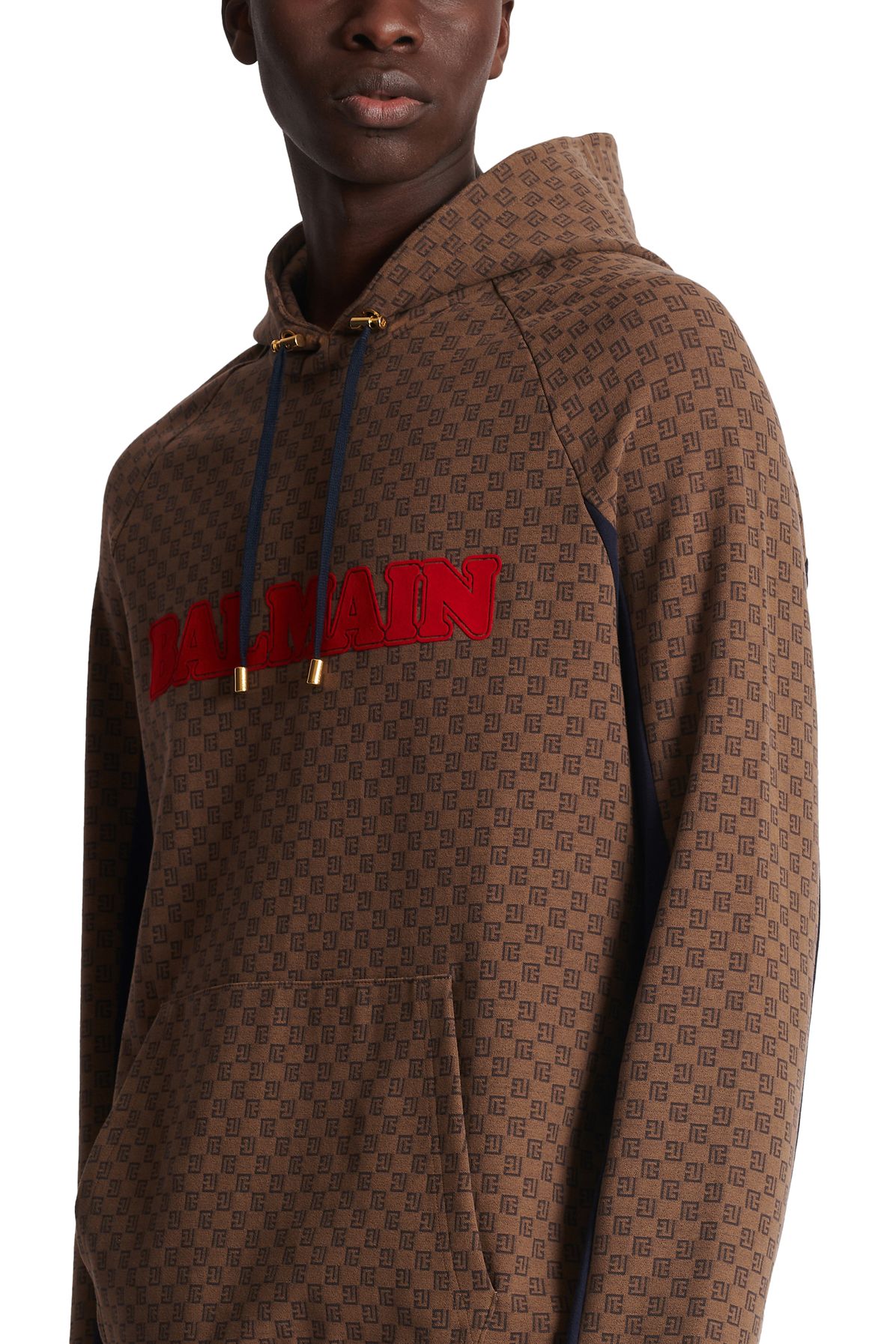 Balmain Mini Monogram Jacquard Hoodie