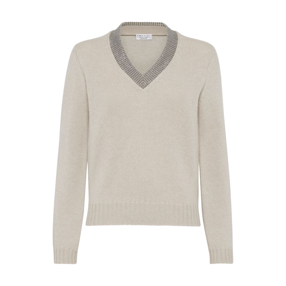 Brunello Cucinelli Cashmere sweater with monili