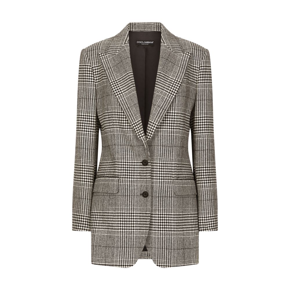 Dolce & Gabbana Glen single-breasted plaid jacket