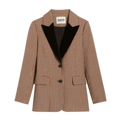  Checked suit jacket