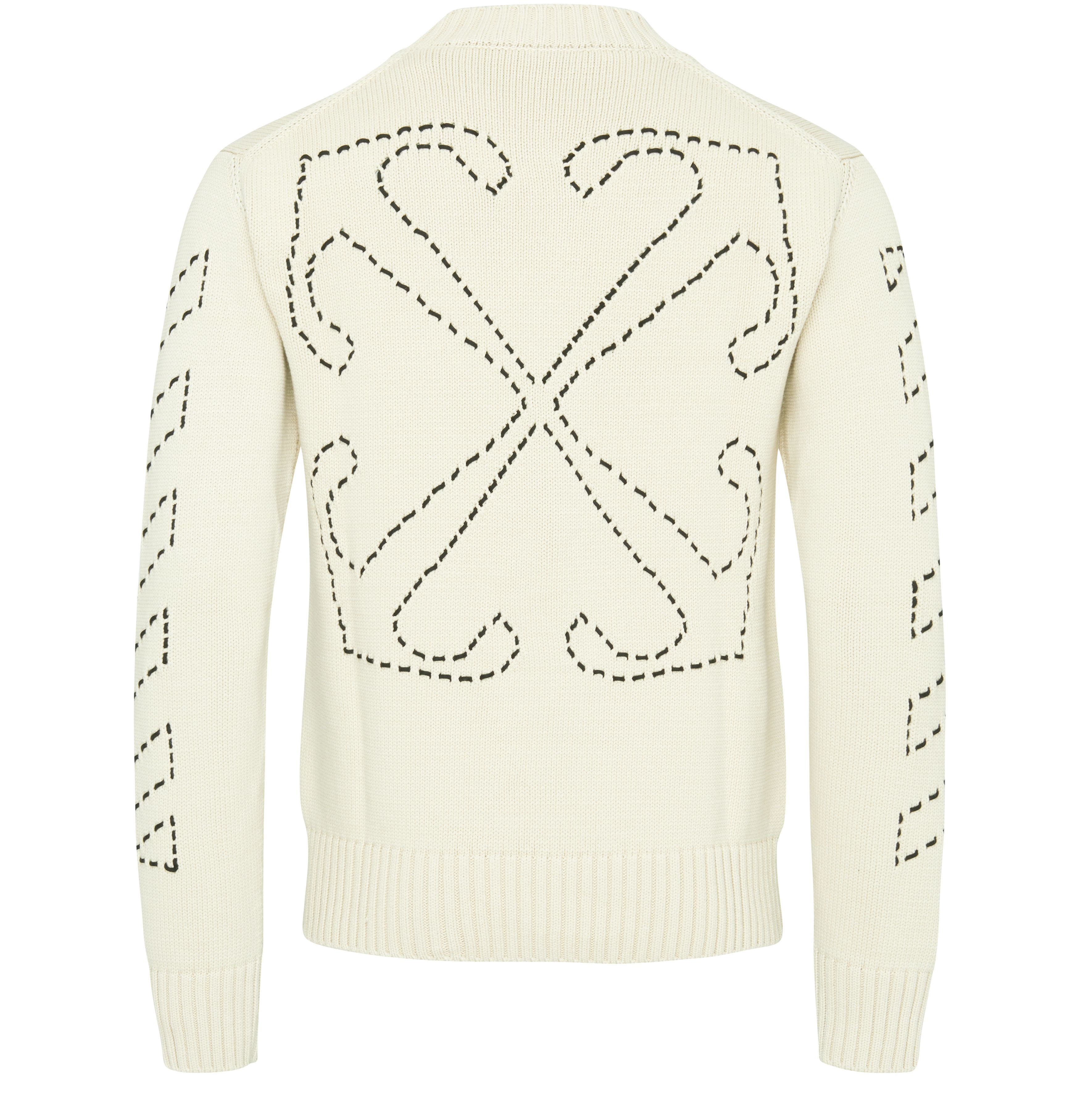 OFF-WHITE Stitch Arrow Diags knit crewneck shirt