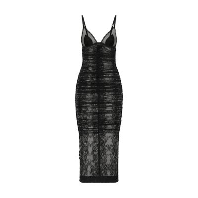 Dolce & Gabbana Calf-length Chantilly lace slip dress