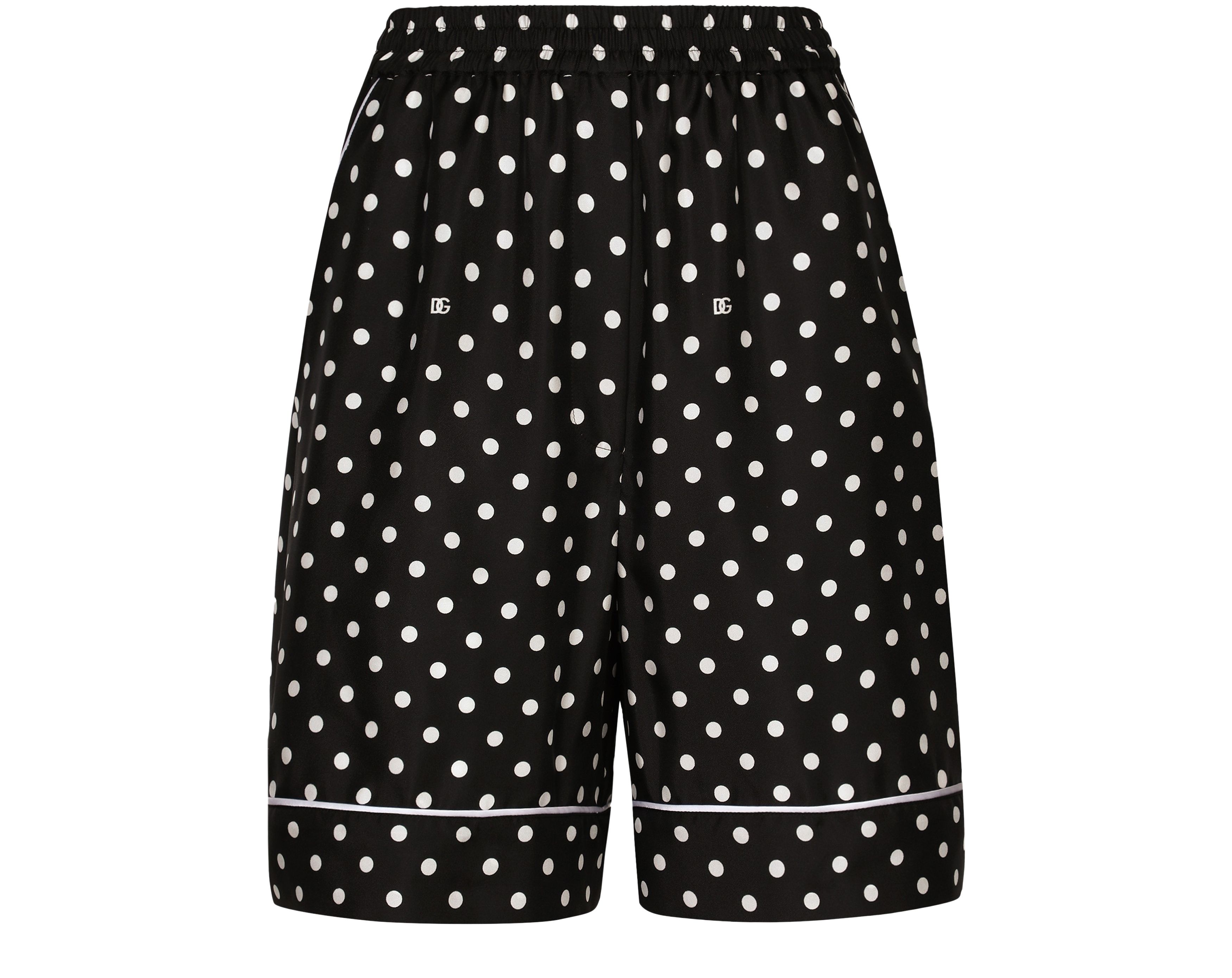 Dolce & Gabbana Polka-dot print silk pajama shorts