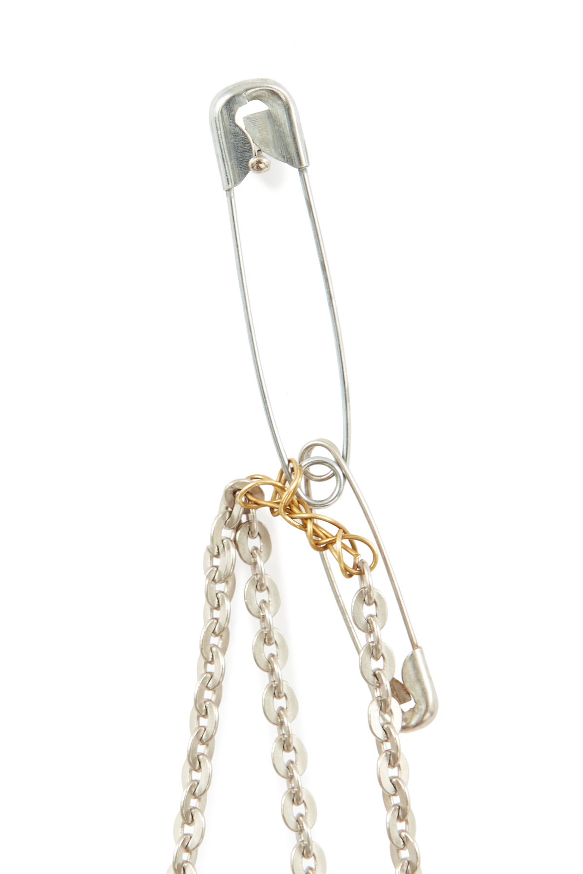 Maison Margiela Safety pin chain brooch