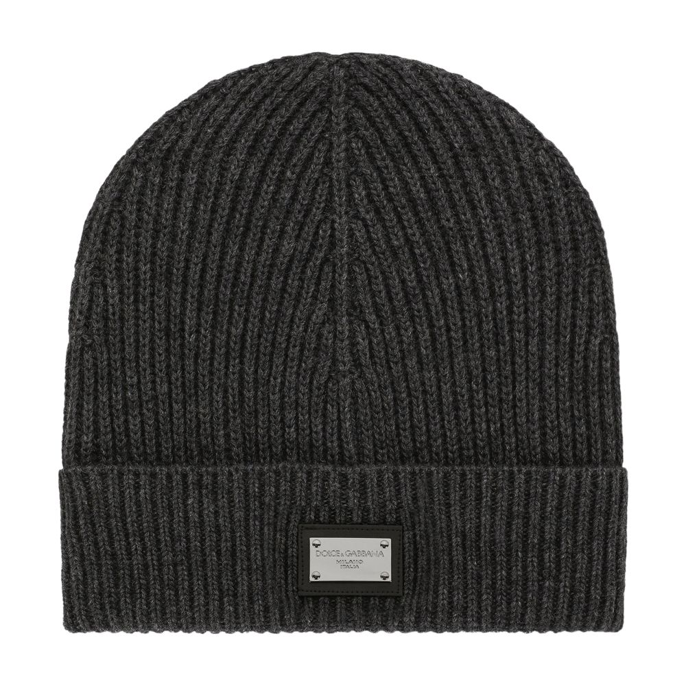 Dolce & Gabbana Knit hat with logo tag