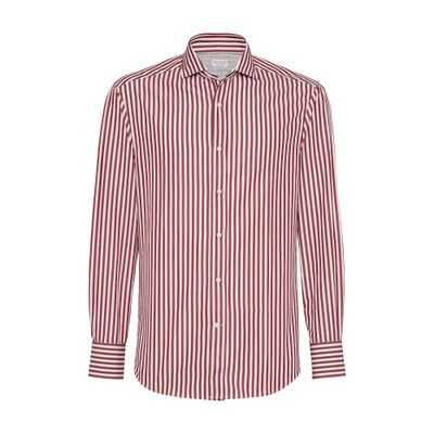 Brunello Cucinelli Striped poplin shirt