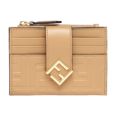 FENDI FF Diamonds Zip Card Case