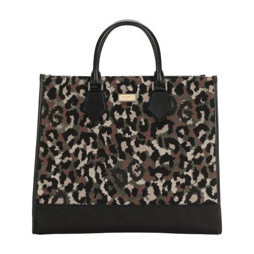 Dolce & Gabbana Large camouflage jacquard shopper