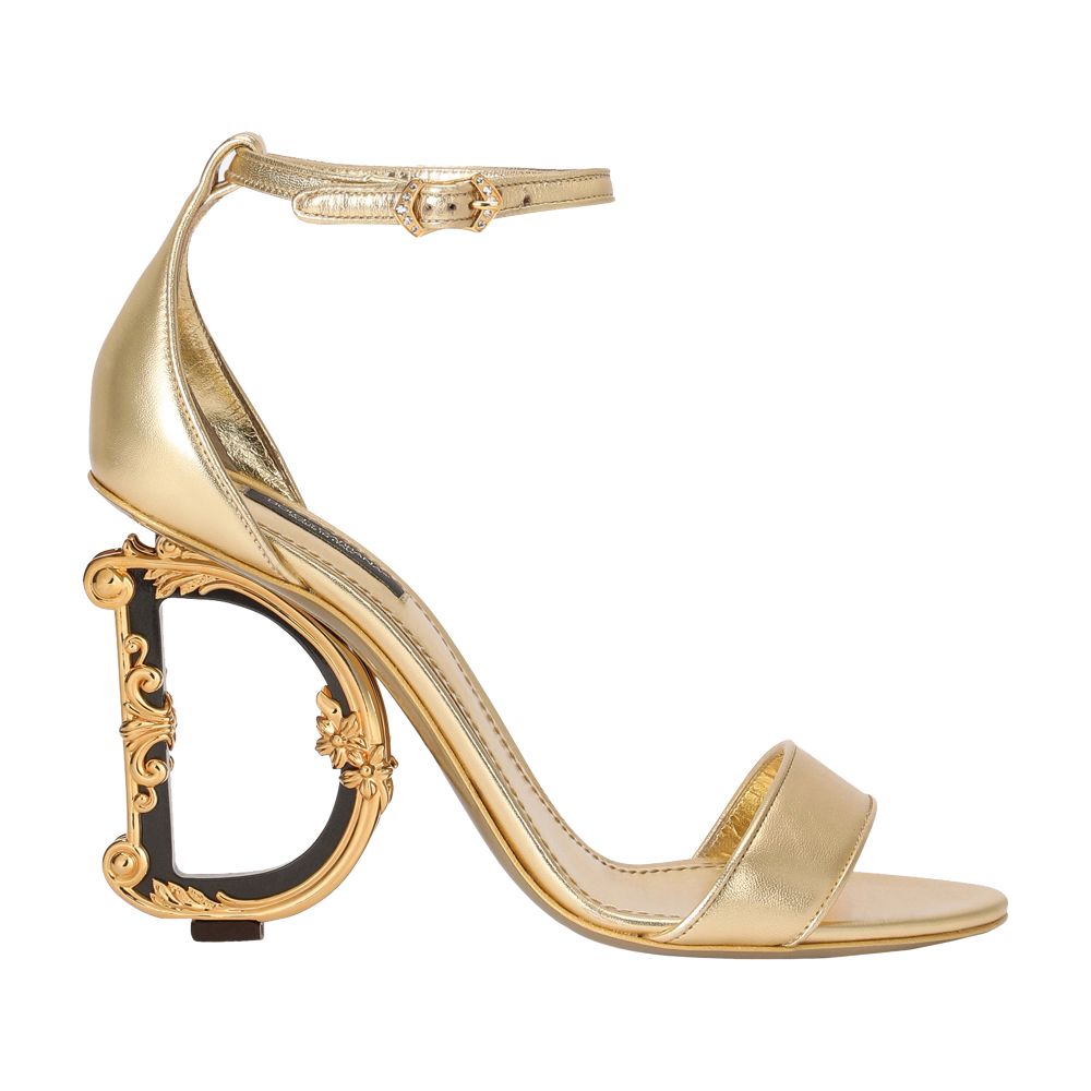 Dolce & Gabbana Nappa mordore sandals with baroque DG detail