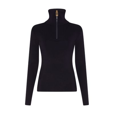 Victoria Beckham Half zip turtleneck sweater