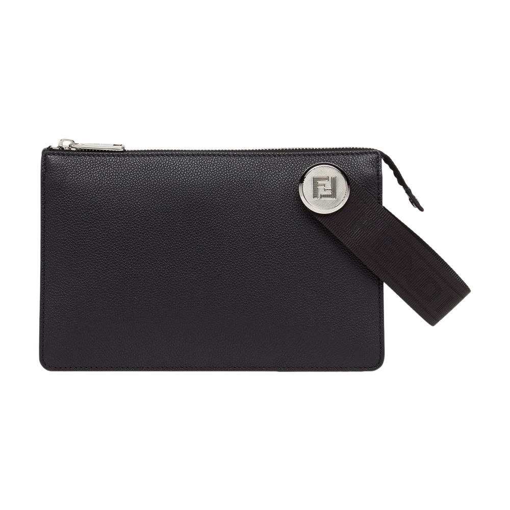 FENDI Fendi Roma Leather Chiodo Clutch