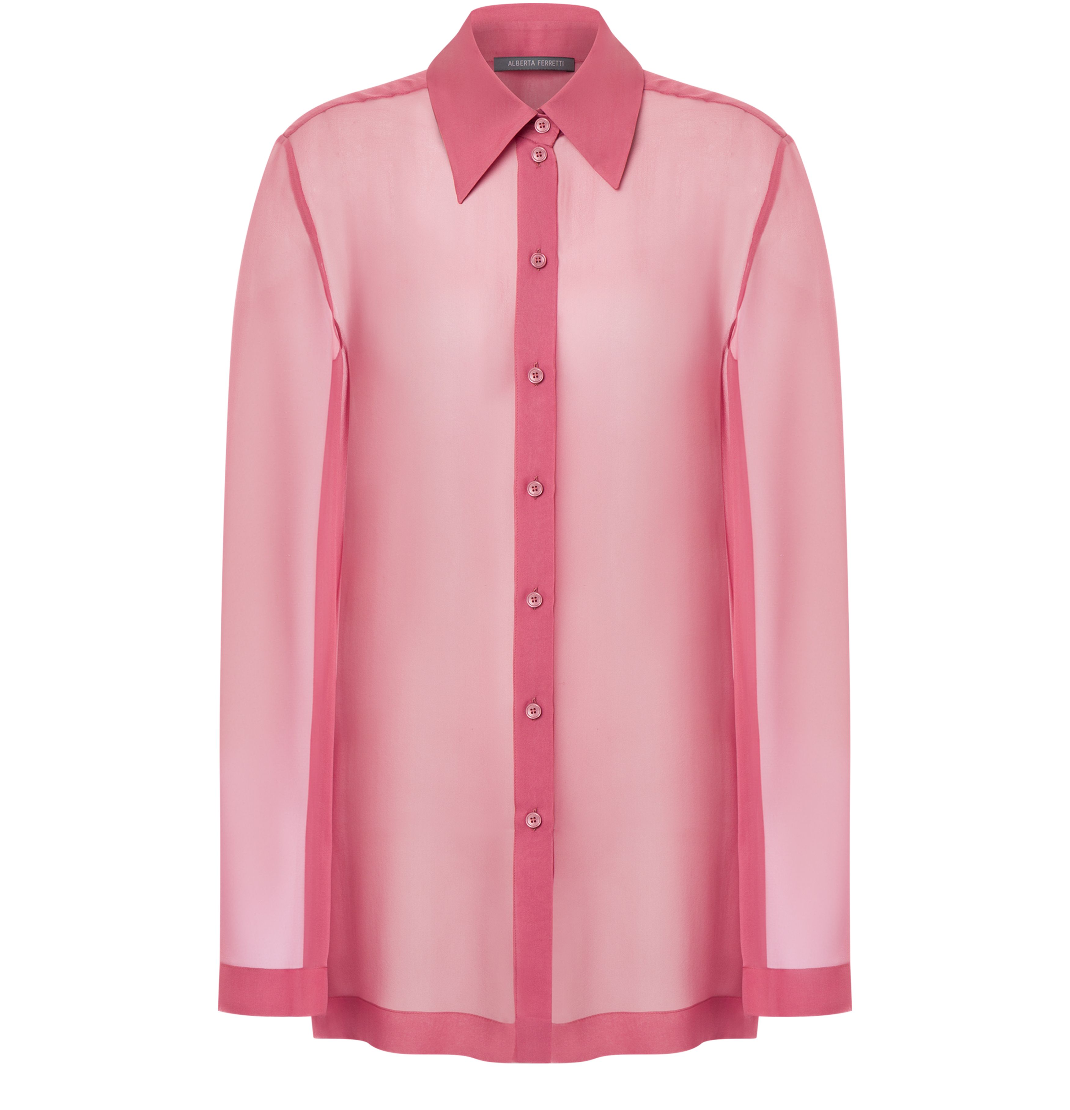 Alberta Ferretti Shirt in organic chiffon with wide sleeves