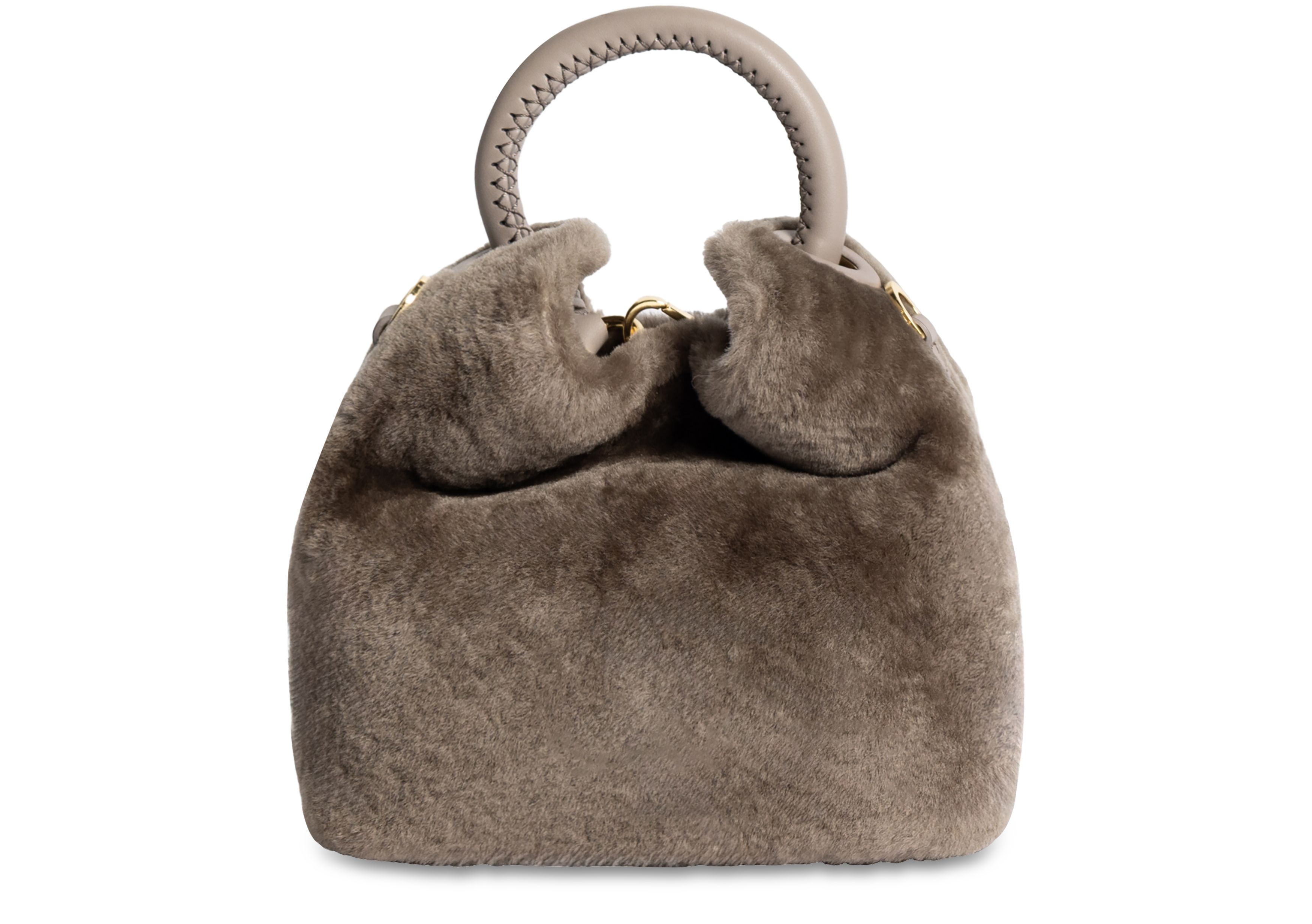 Elleme Madeleine small shearling/leather bag