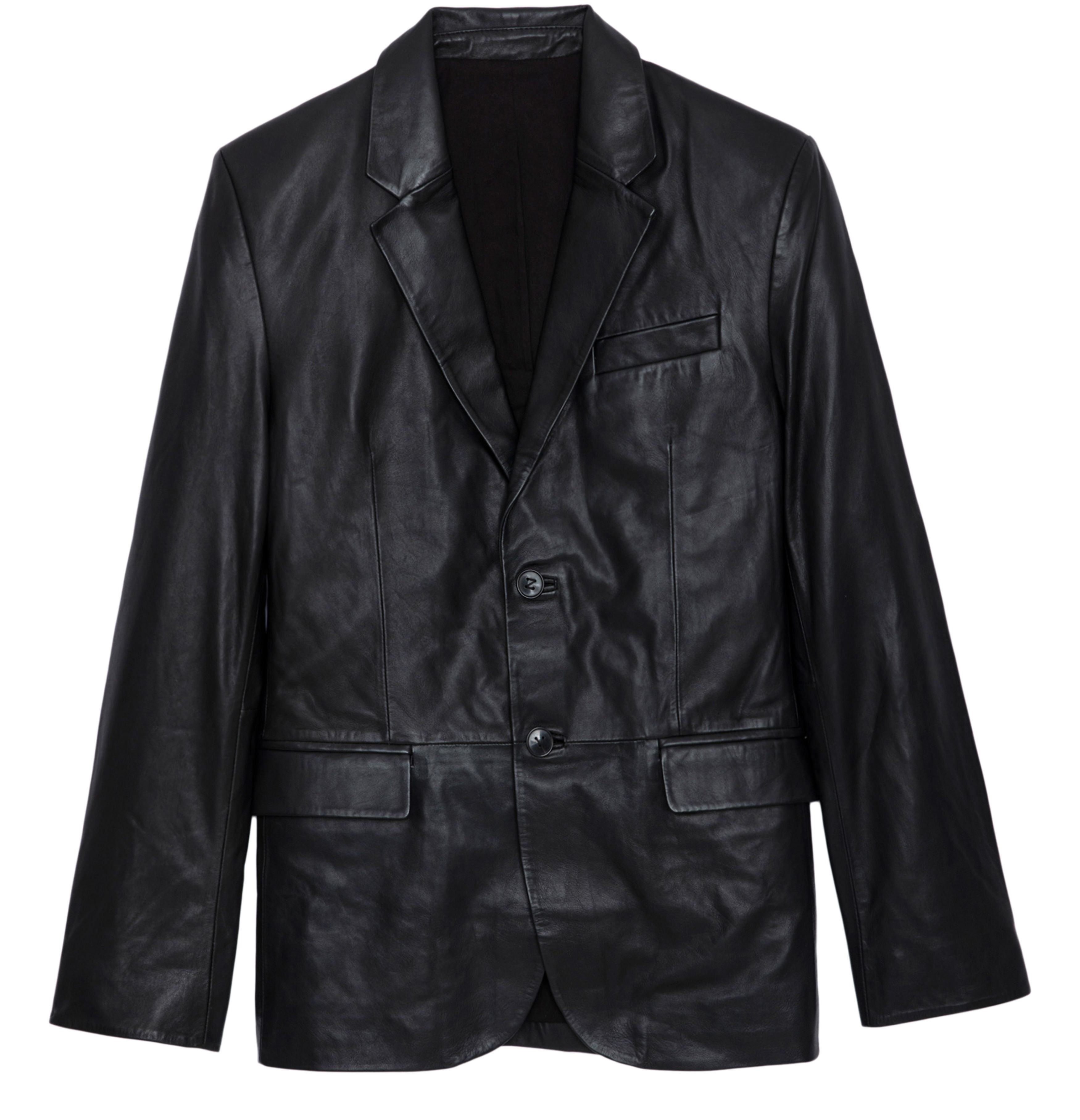 Zadig & Voltaire Valfried Leather Blazer