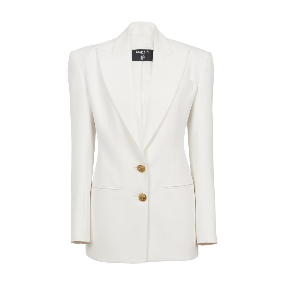 Balmain 2-Button Crepe Jacket