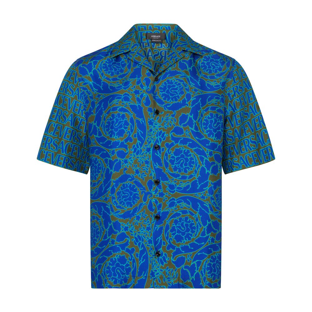 Versace Versace Allover Baroque print silk shirt