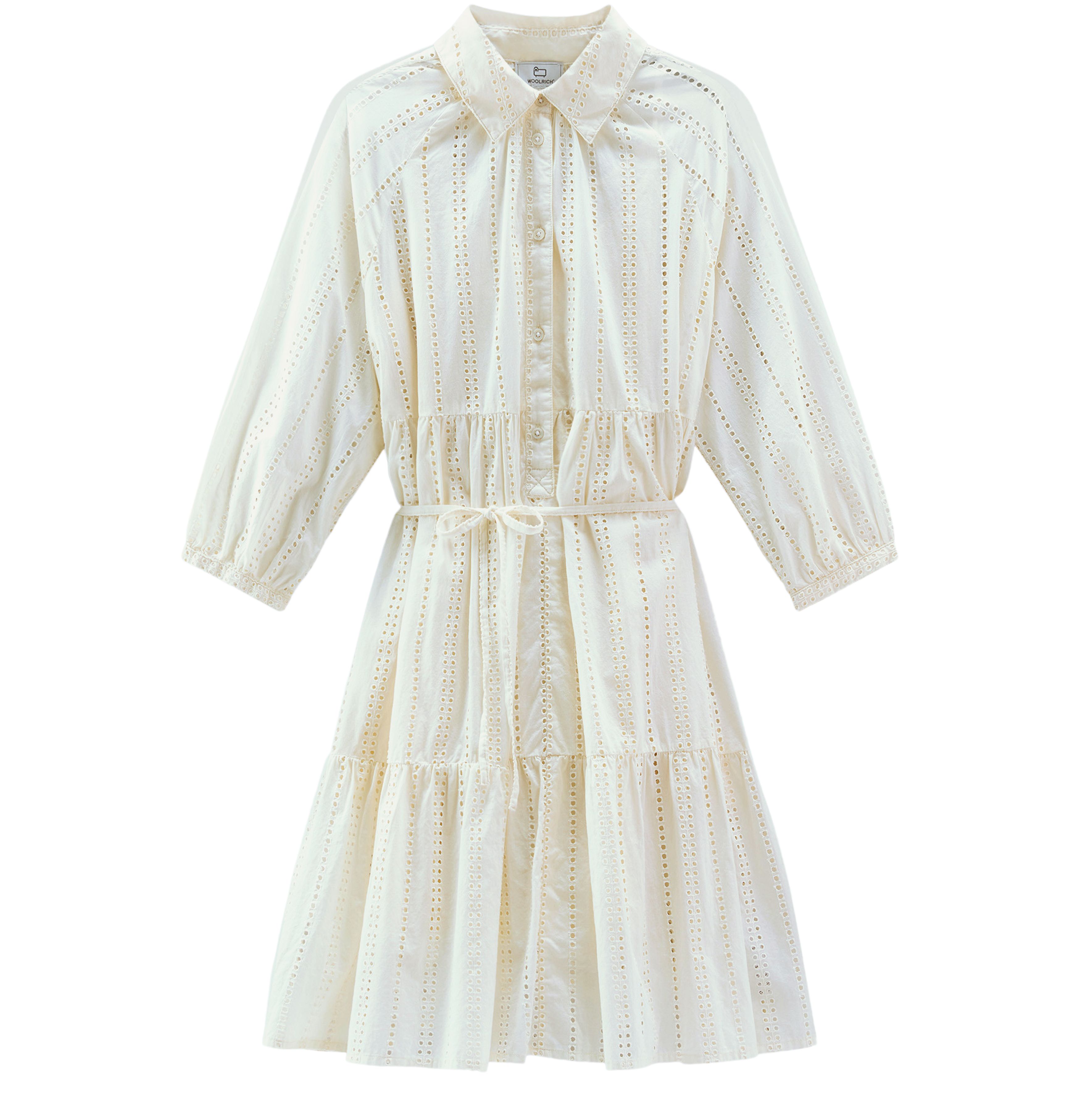 Woolrich Embroidered pure cotton short dress