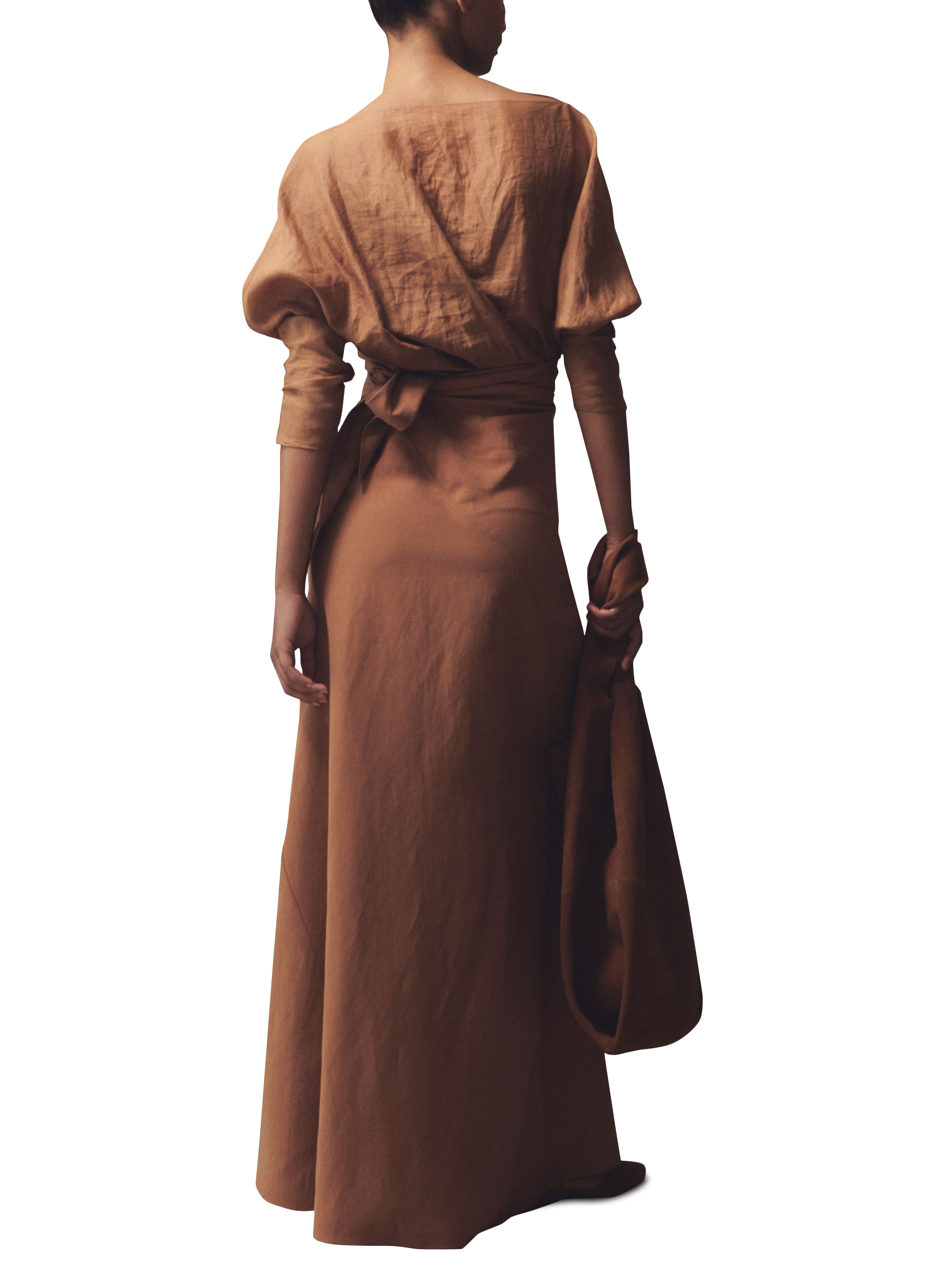 Cortana Tanami long skirt in linen and silk