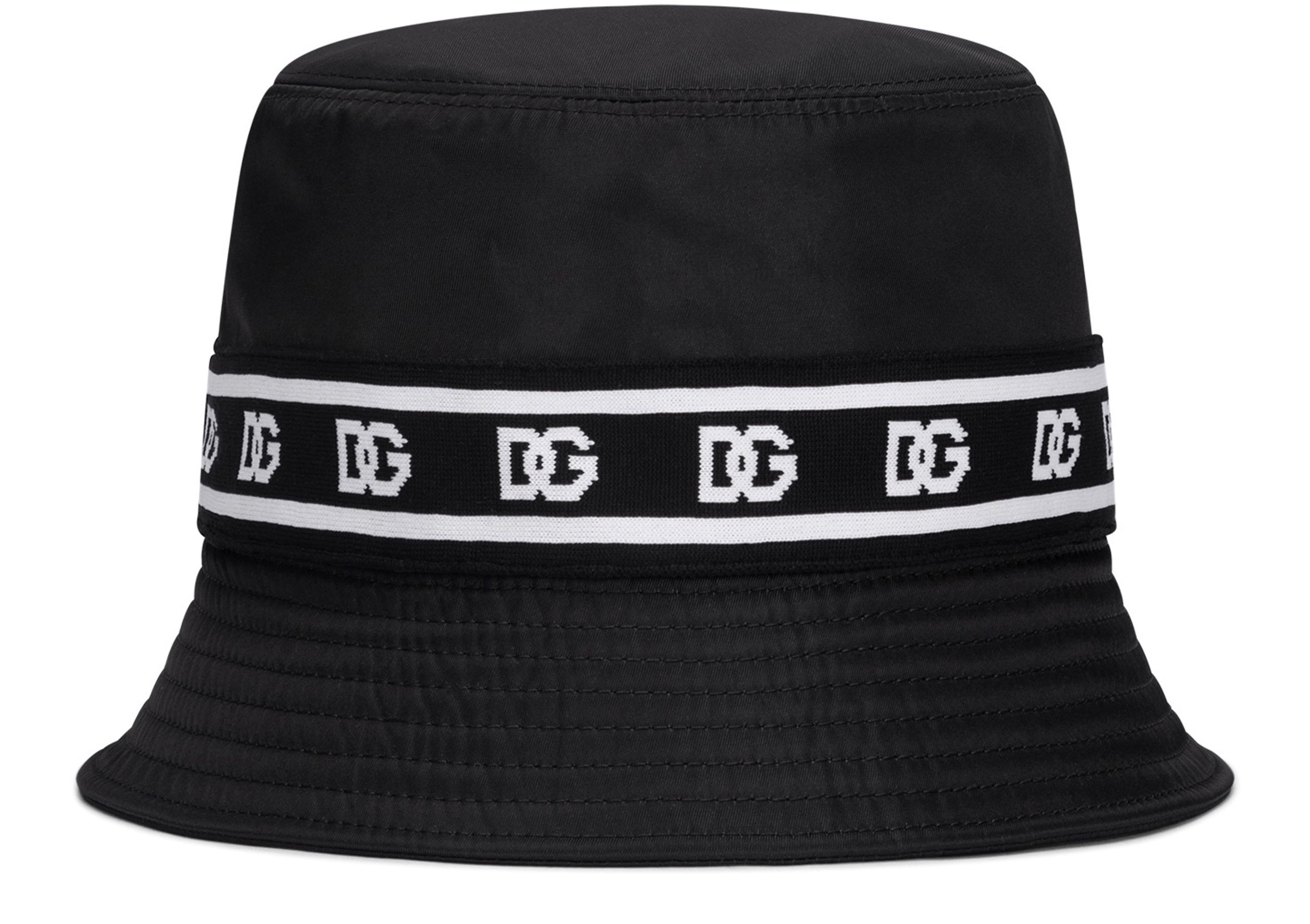 Dolce & Gabbana Nylon bucket hat with branded-band print