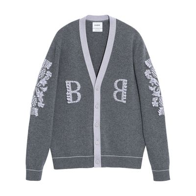 Barrie 3D logo V-neck cashmere cardigan