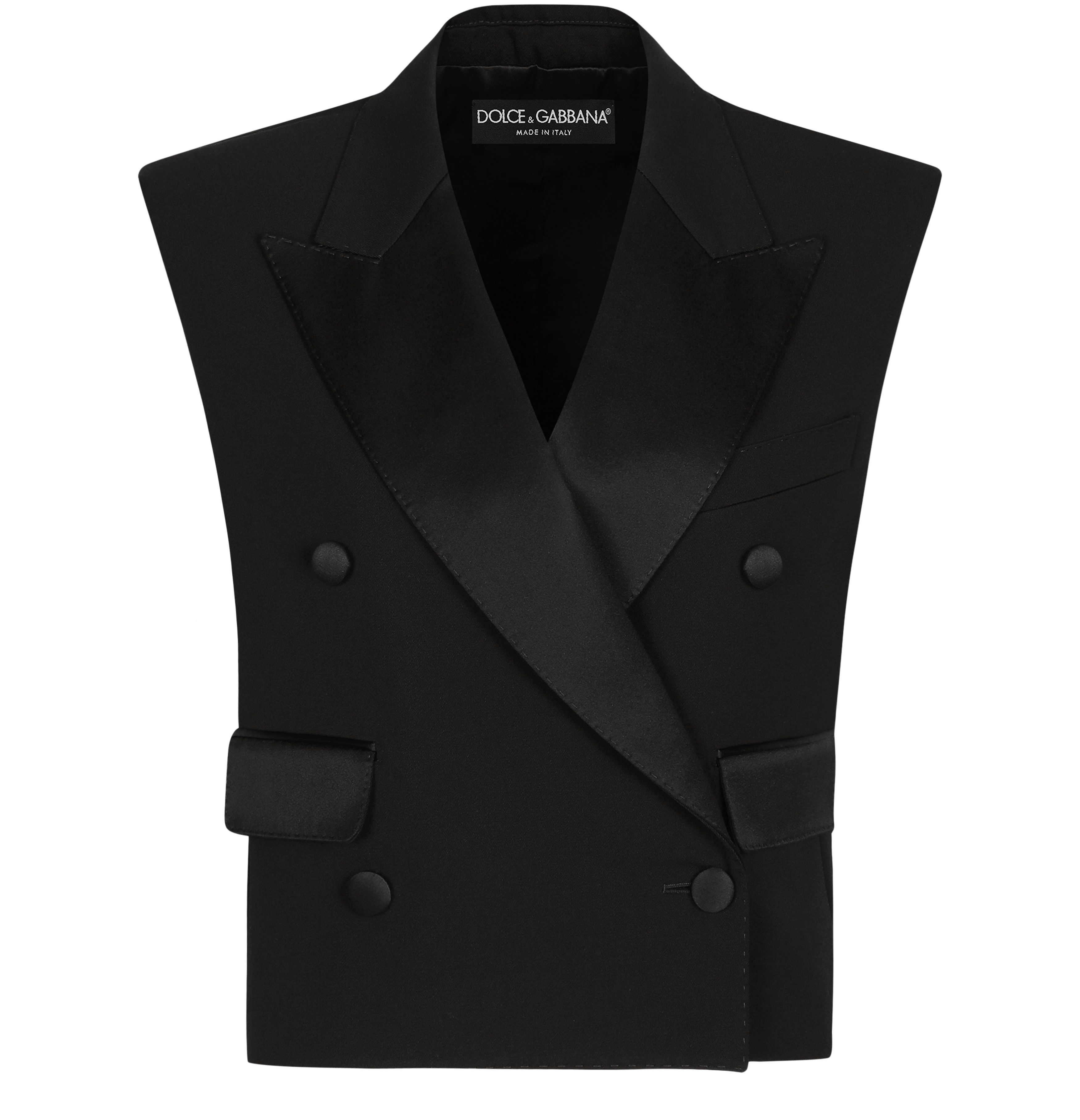 Dolce & Gabbana Sleeveless double-breasted tuxedo jacket