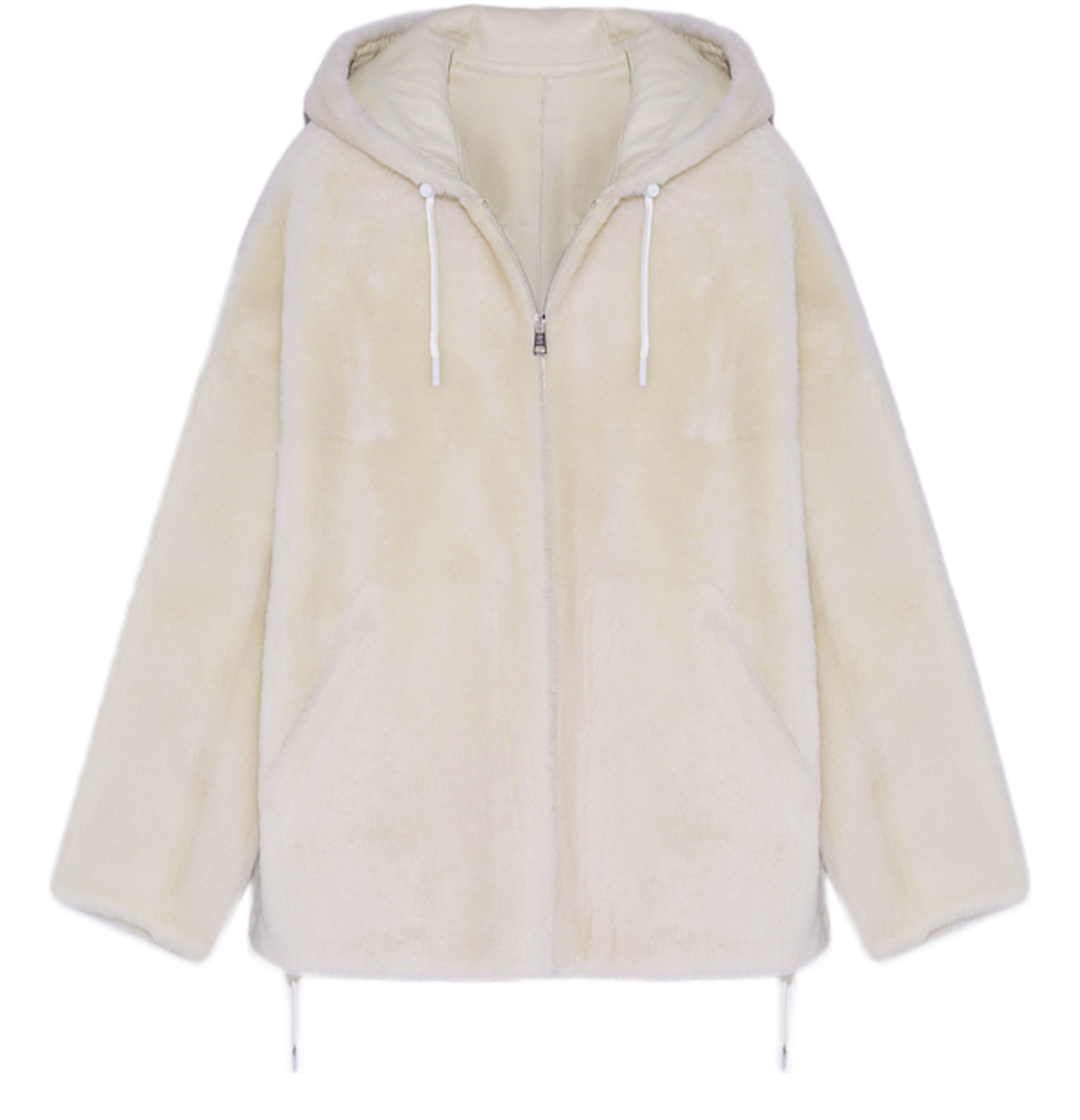 Yves Salomon Hooded shearling jacket