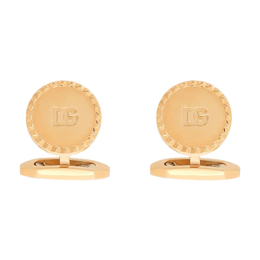 Dolce & Gabbana Round cufflinks with DG logo