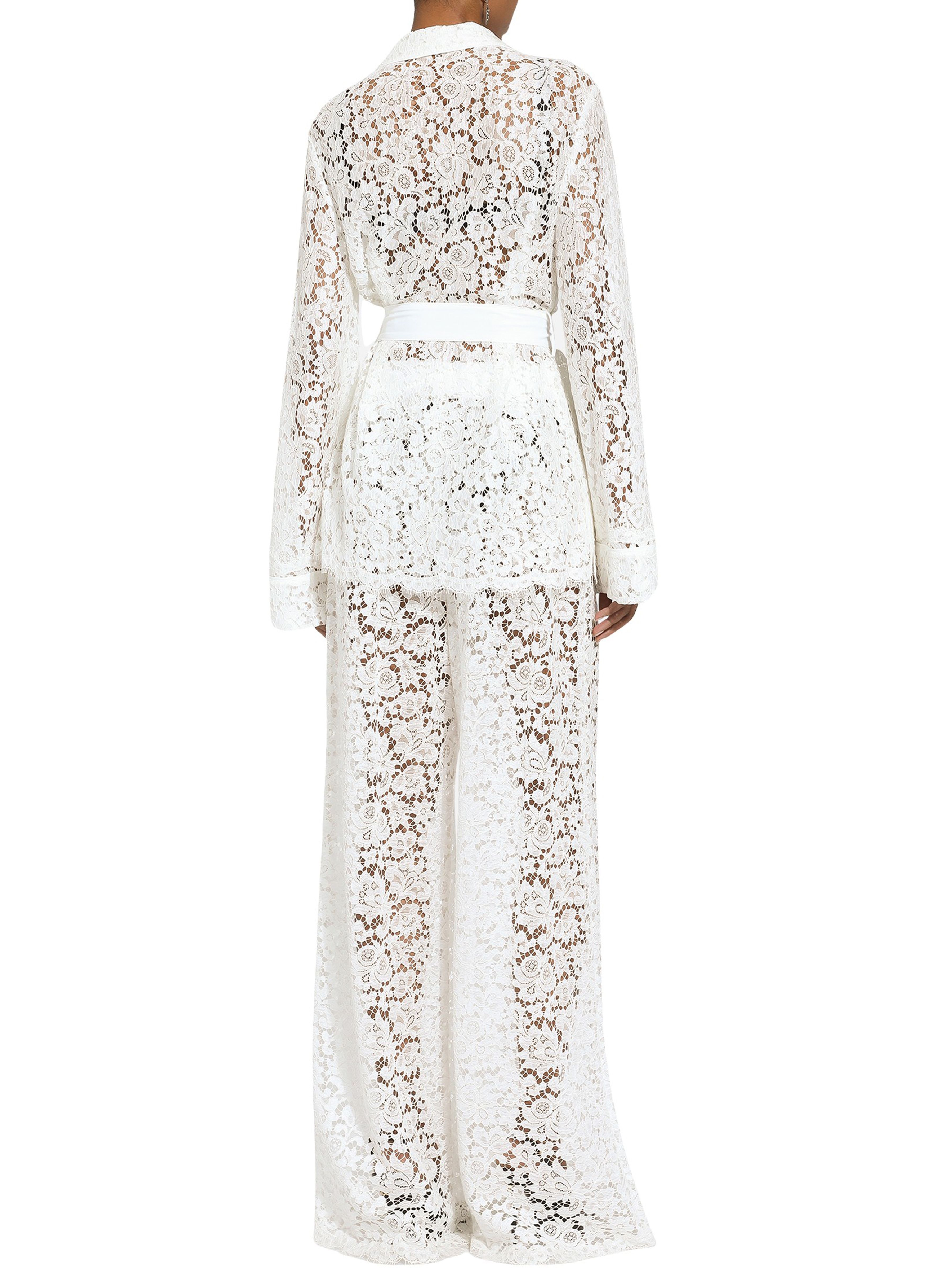 Dolce & Gabbana Flared floral cordonetto lace pants