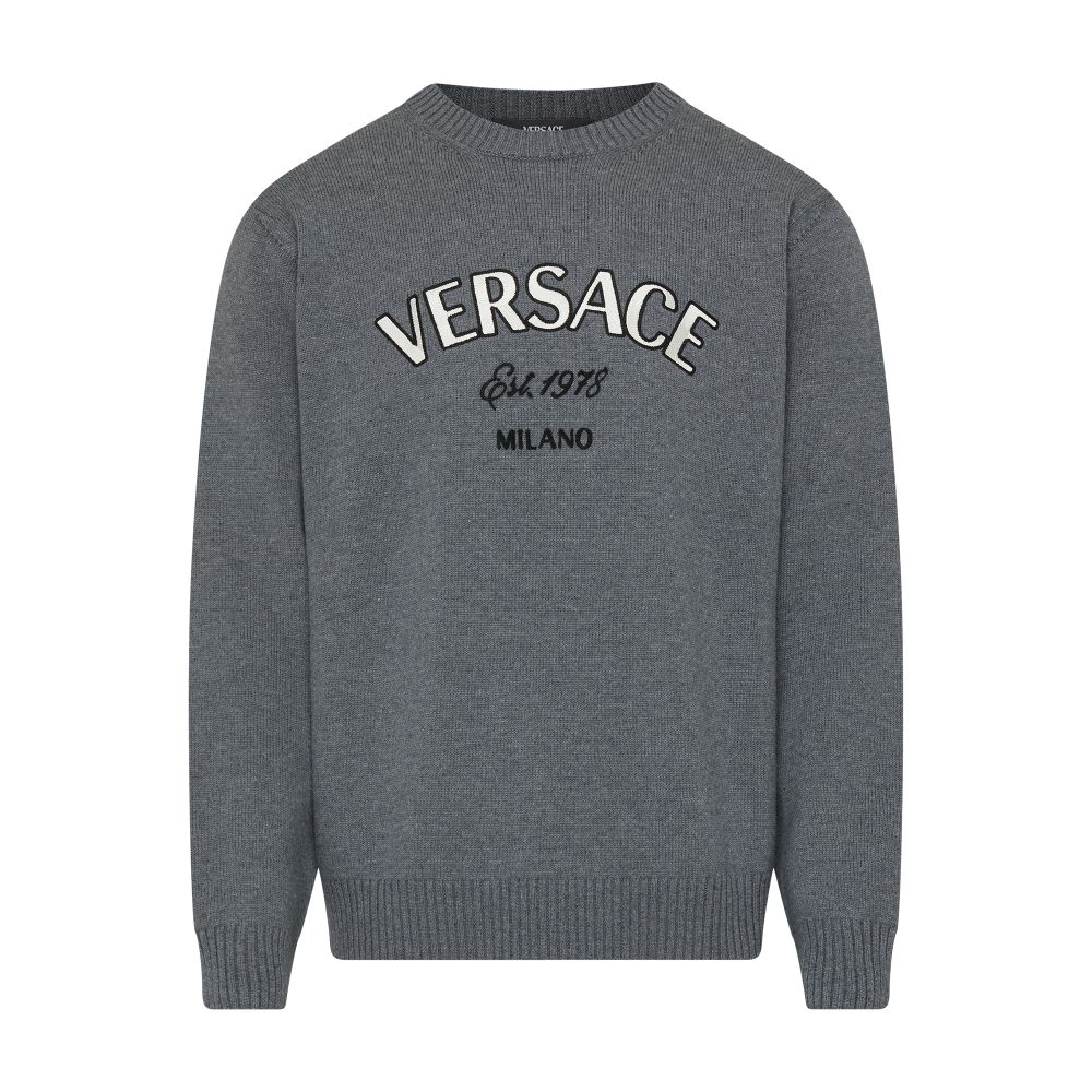 Versace Versace embroidery knit sweater