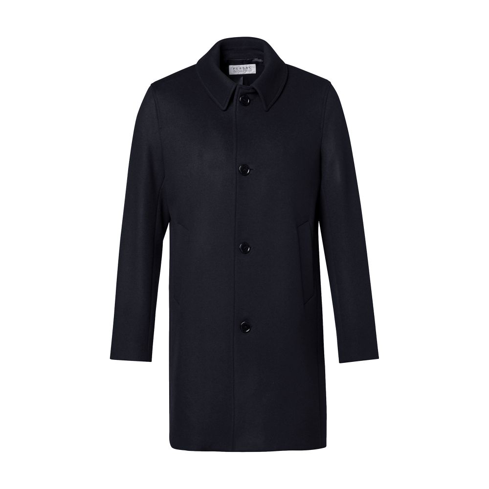  Wool coat with officer collar