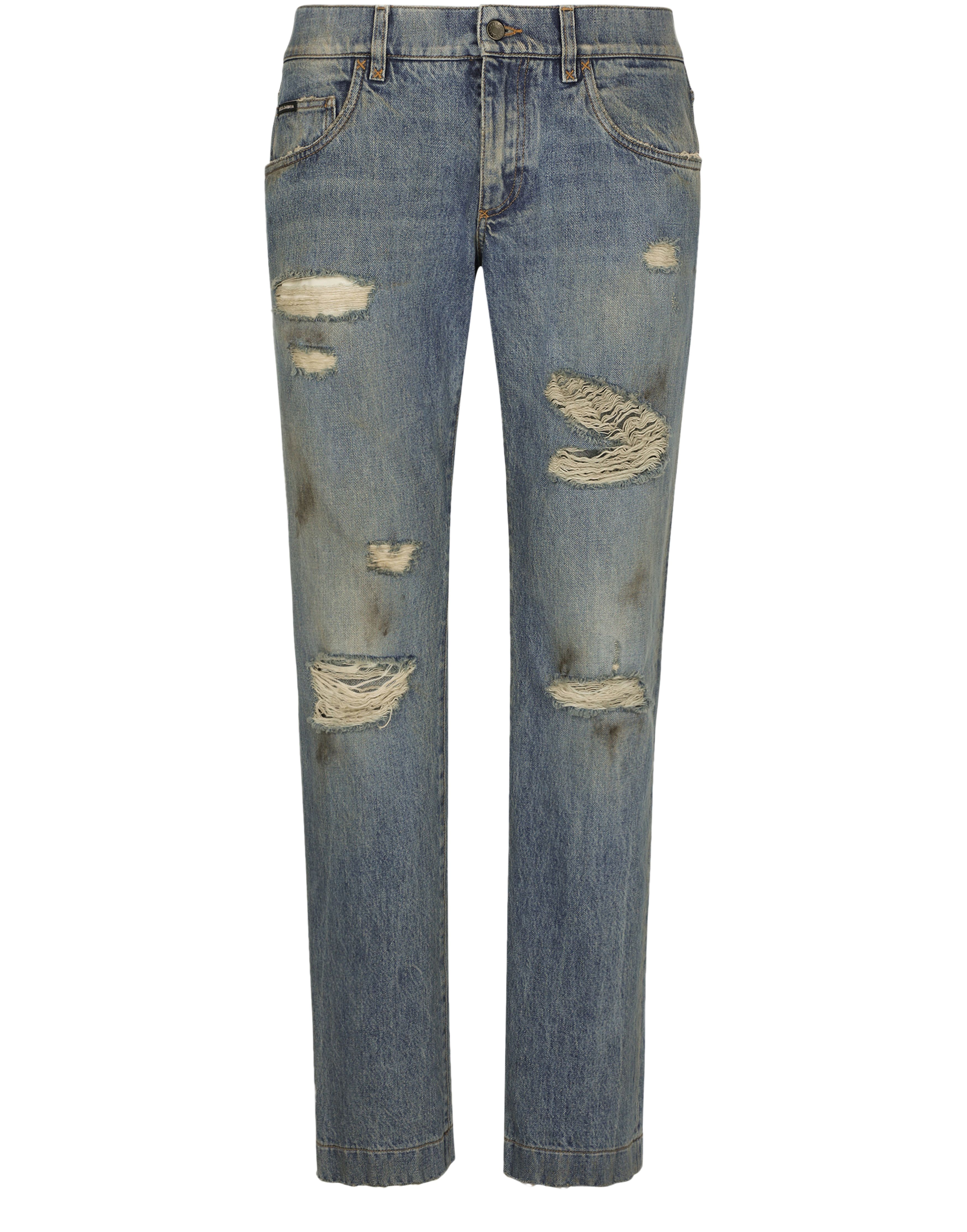 Dolce & Gabbana Washed Denim Jeans with Rips