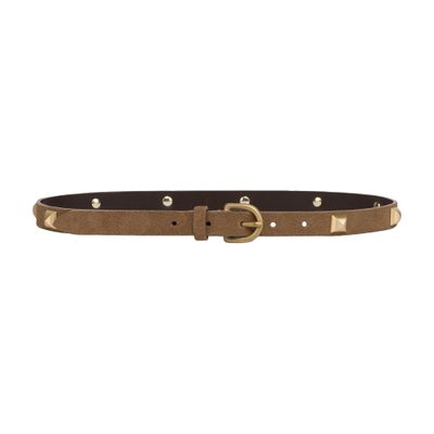 Alberta Ferretti Belt in suede calfskin with studs