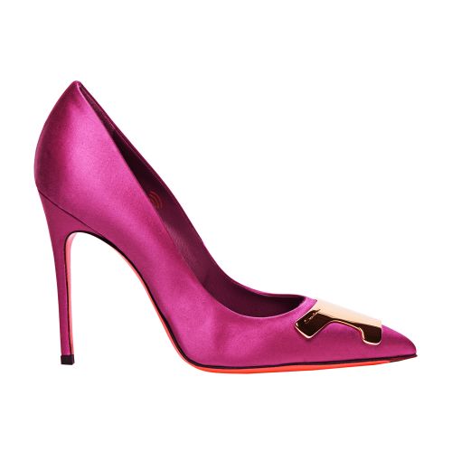 Santoni Satin high-heel court