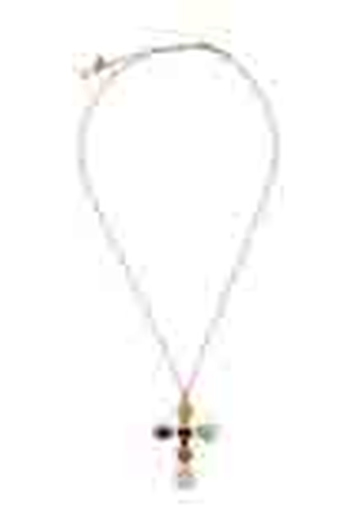 Dolce & Gabbana 18 kt yellow gold cross pendant with multicolor fine gemstones