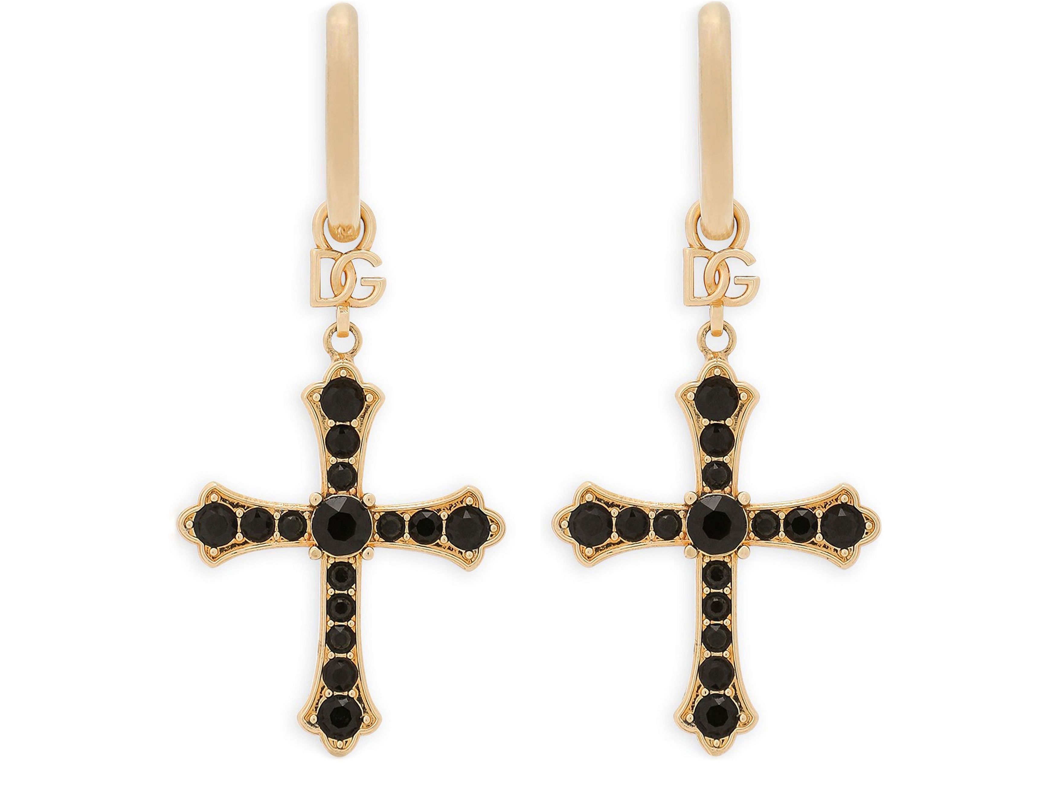 Dolce & Gabbana Creole earrings with crosses