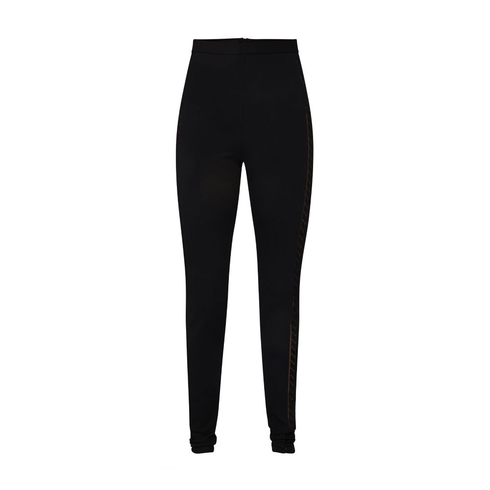 David Koma Tyre Track Macrame Side Insert Leggings