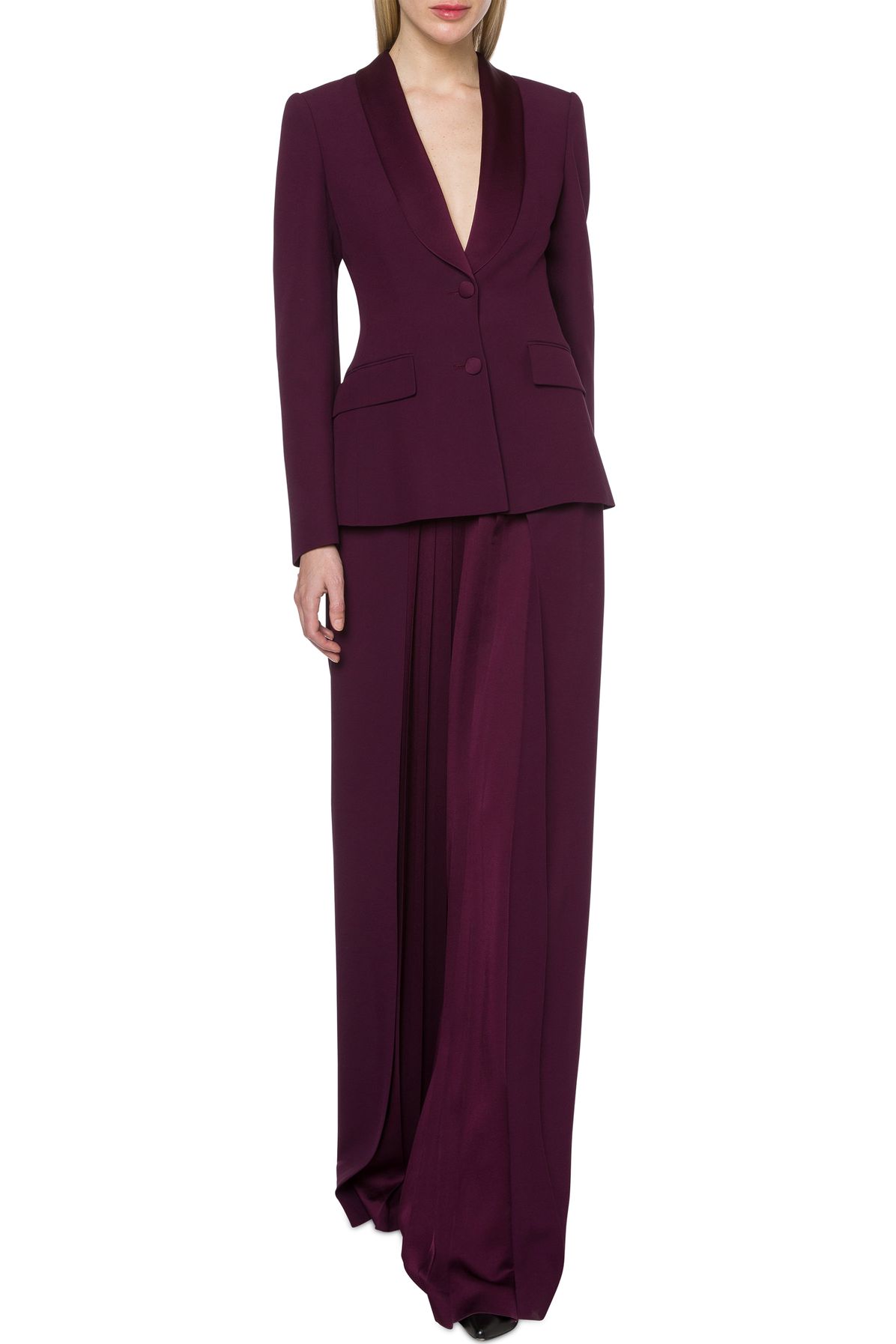 Alberta Ferretti Enver satin trouser skirt