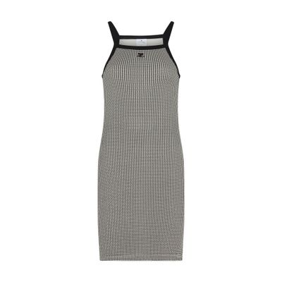 Courrèges Contrast houndstooth mini dress