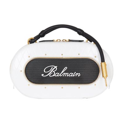 Balmain Embossed calfskin leather radio bag