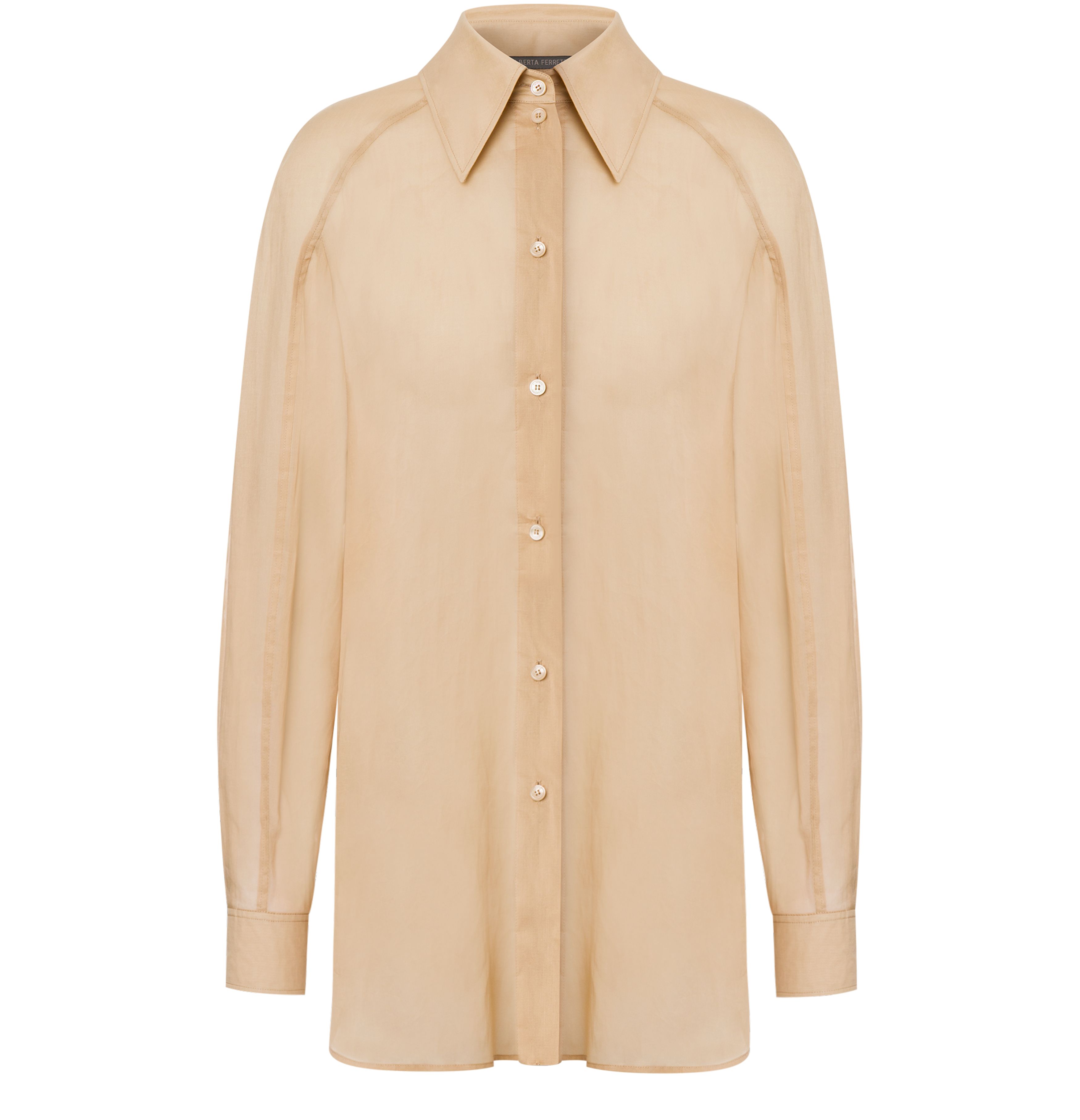 Alberta Ferretti Oversized shirt in cotton organza