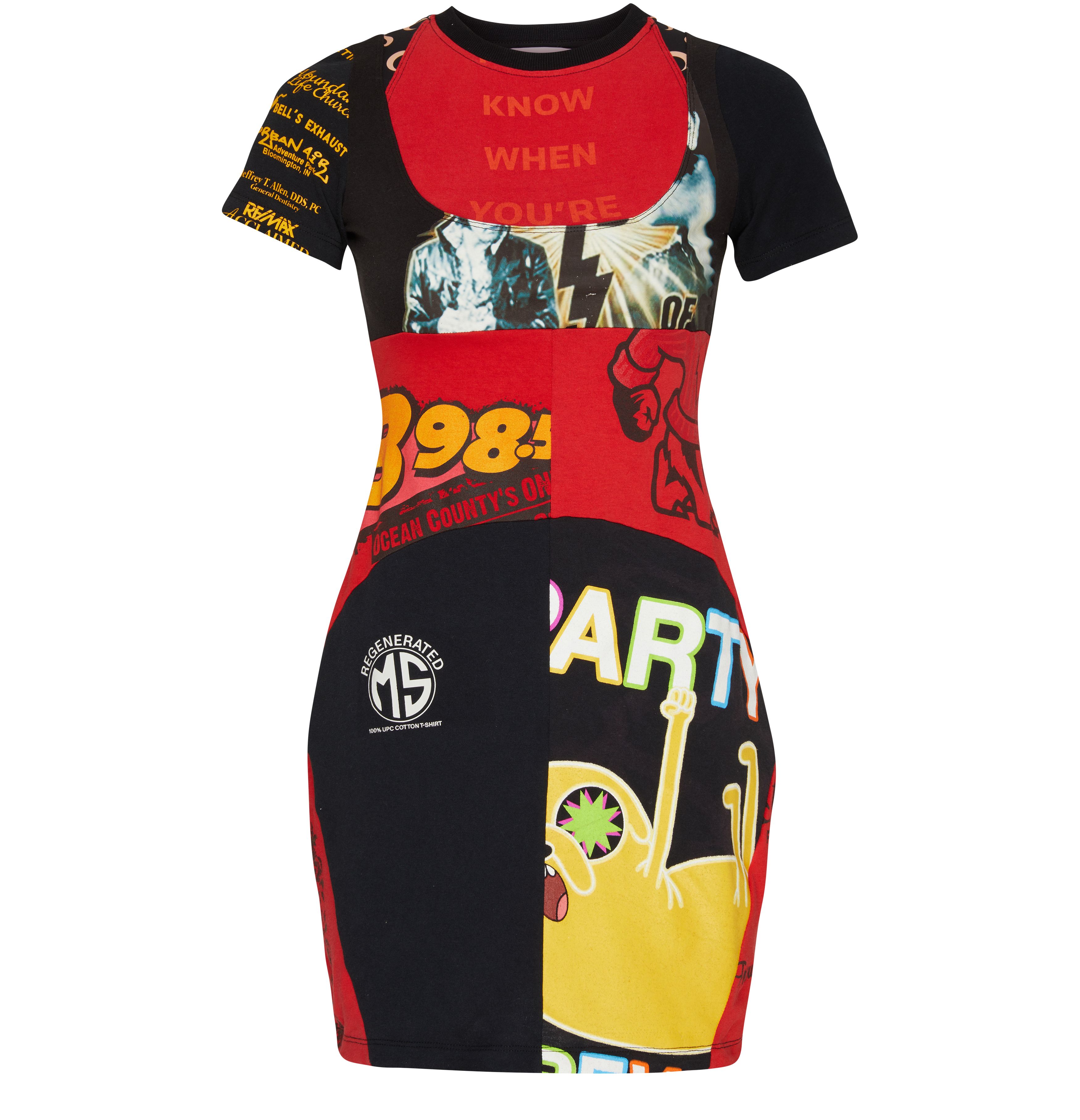 Marine Serre Regenerated graphic t-shirt mini dress