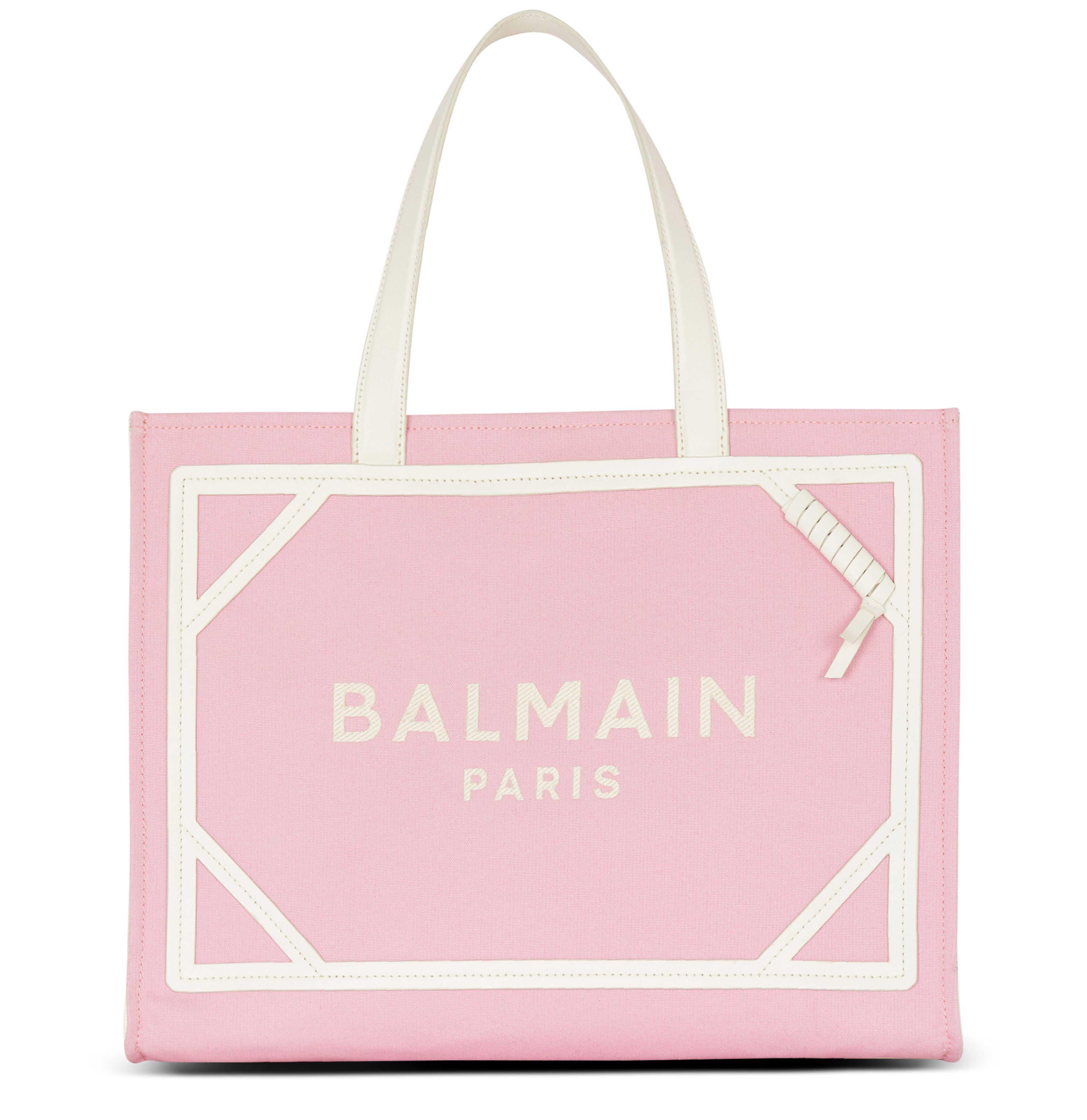 Balmain B-Army medium canvas and leather tote bag