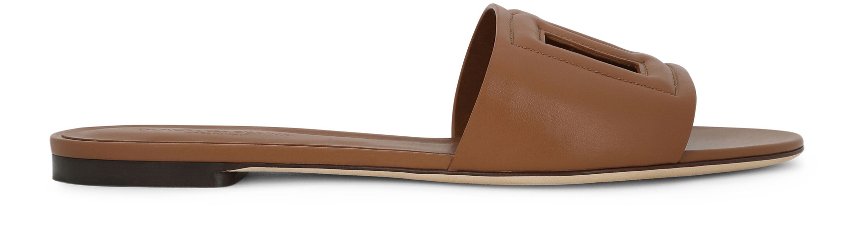 Dolce & Gabbana Calfskin sliders with logo